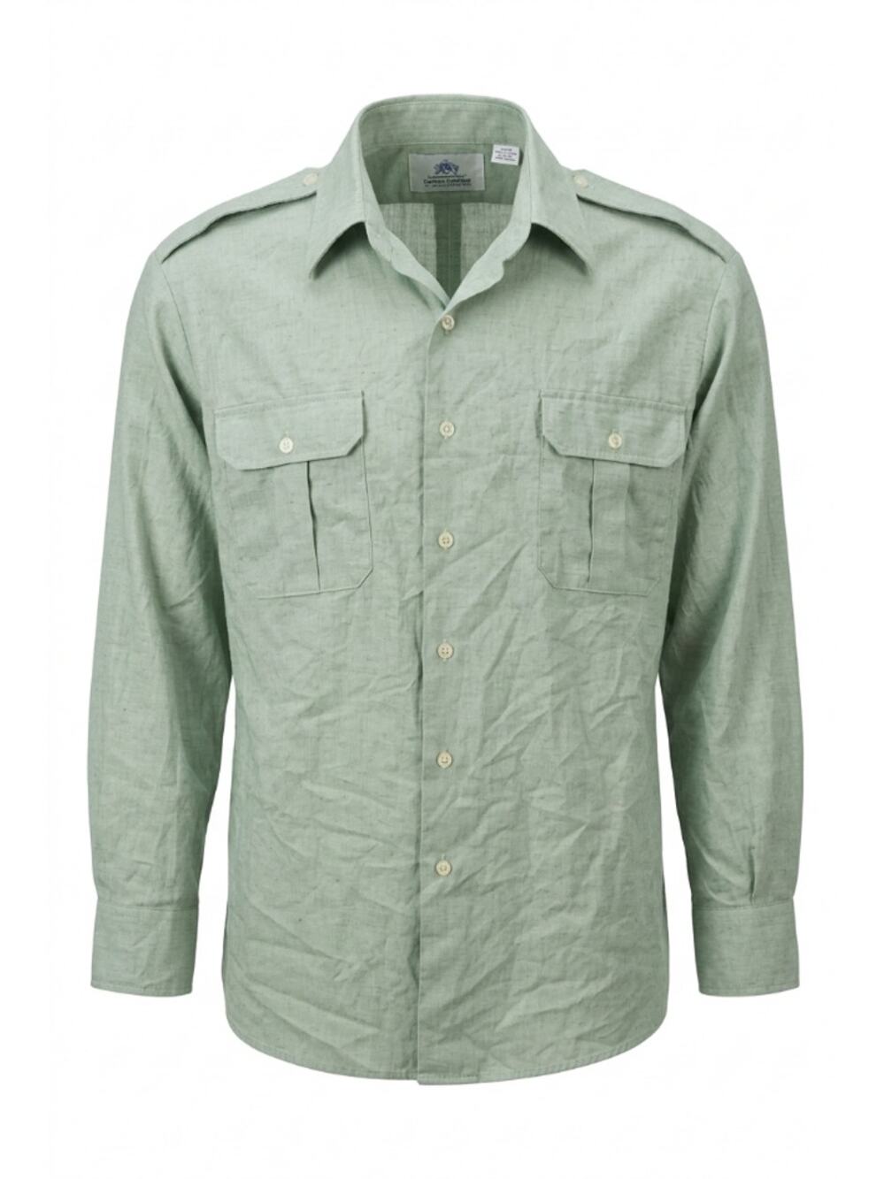 SCP Garrison Collection Shirt 17.5x34/35 Green Button Up Military